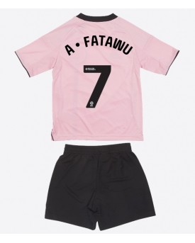 Billige Fotballdrakt Leicester City Issahaku Fatawu #7 Replika Tredjedraktsett Barn 2025-26 Kortermet (med bukser)